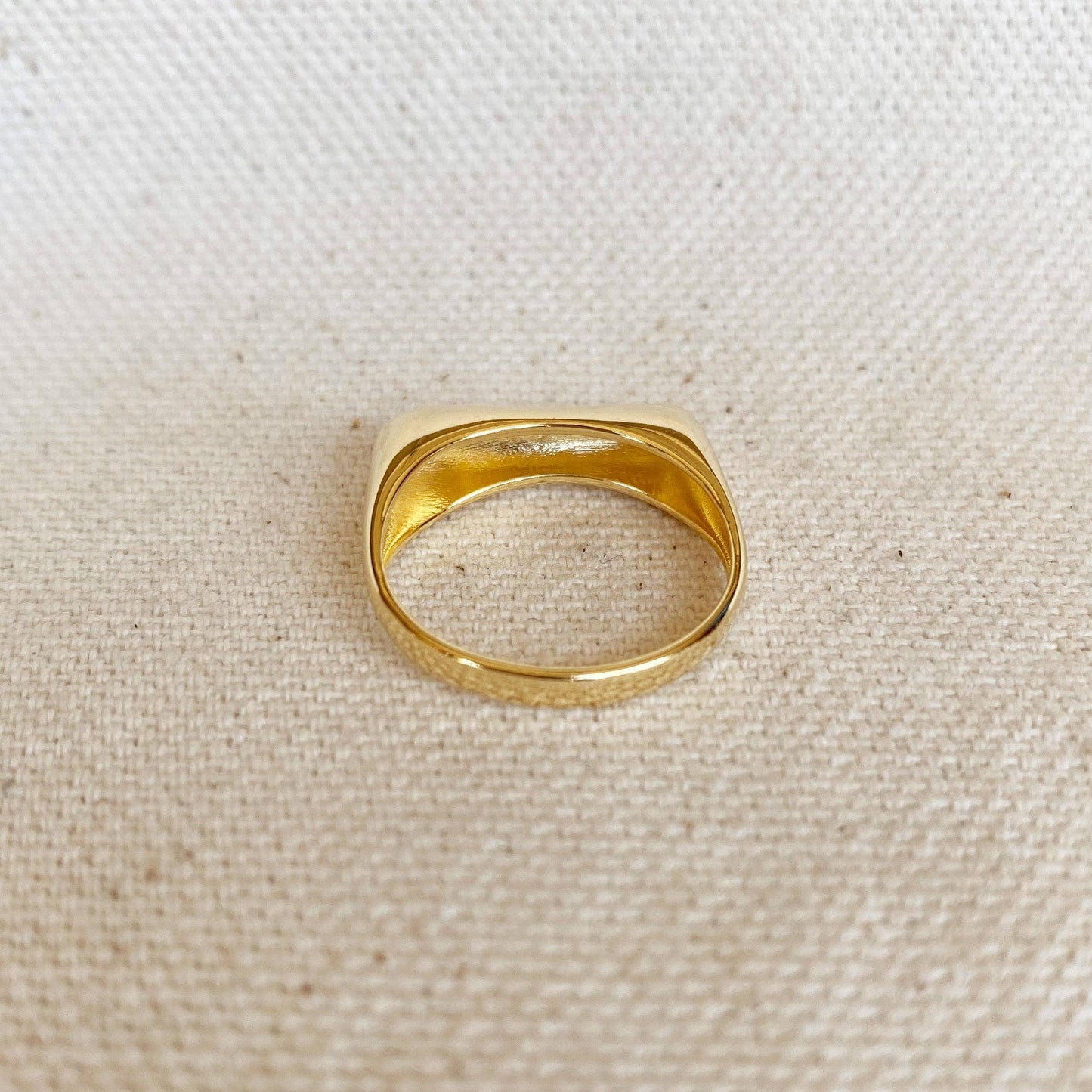 18k Gold Filled Bubble Flat Top Stackable Ring