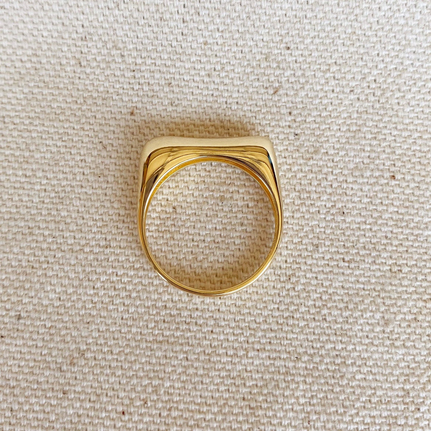 18k Gold Filled Bubble Flat Top Stackable Ring