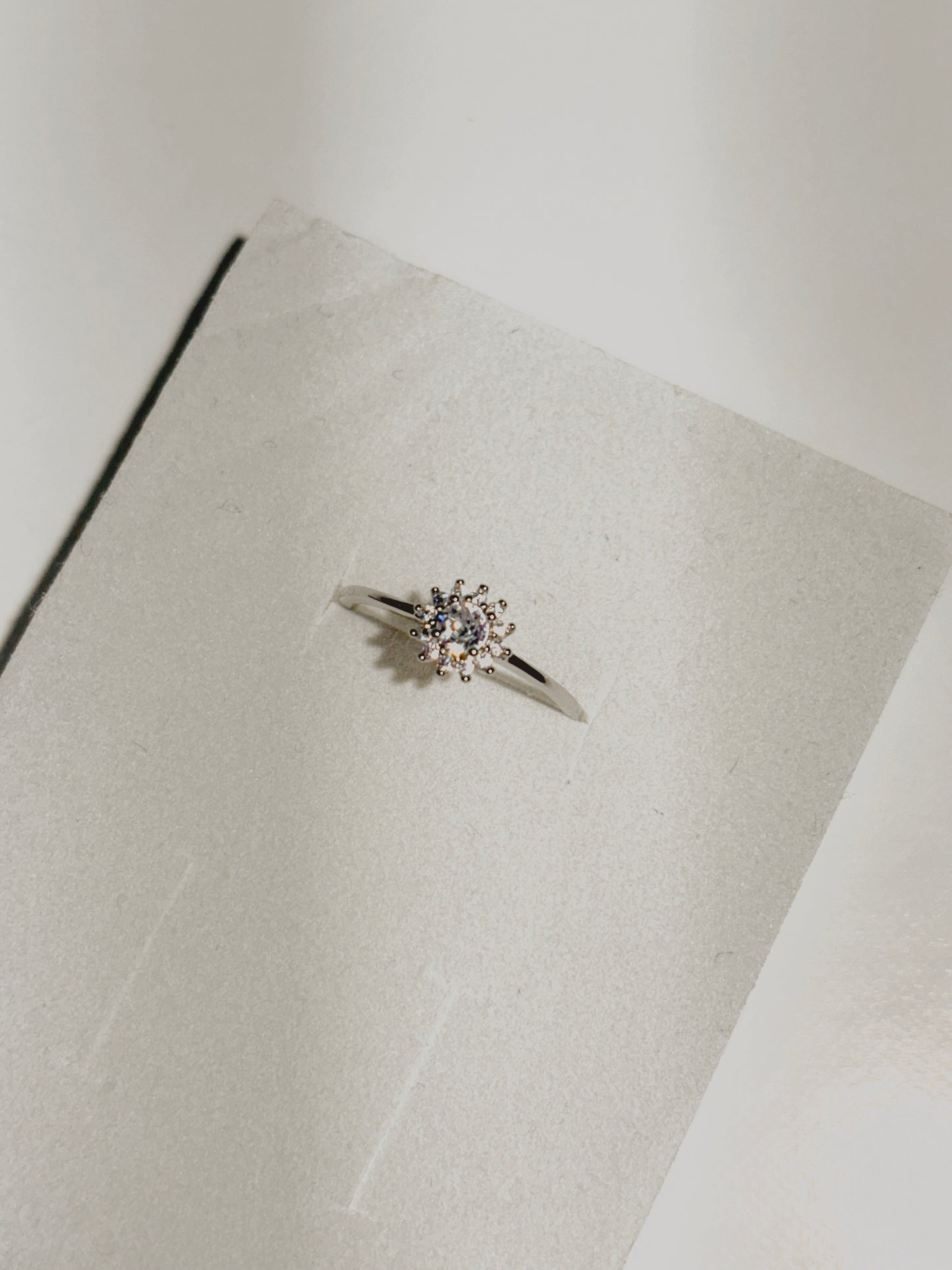 Sunflower Ring - 925 Silver -Zirconia
