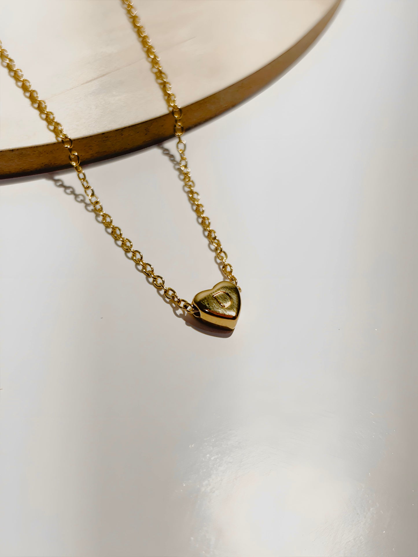 Dainty Heart Letter Necklace