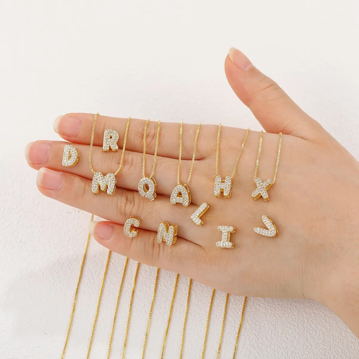 Small Bubble Letter Necklace