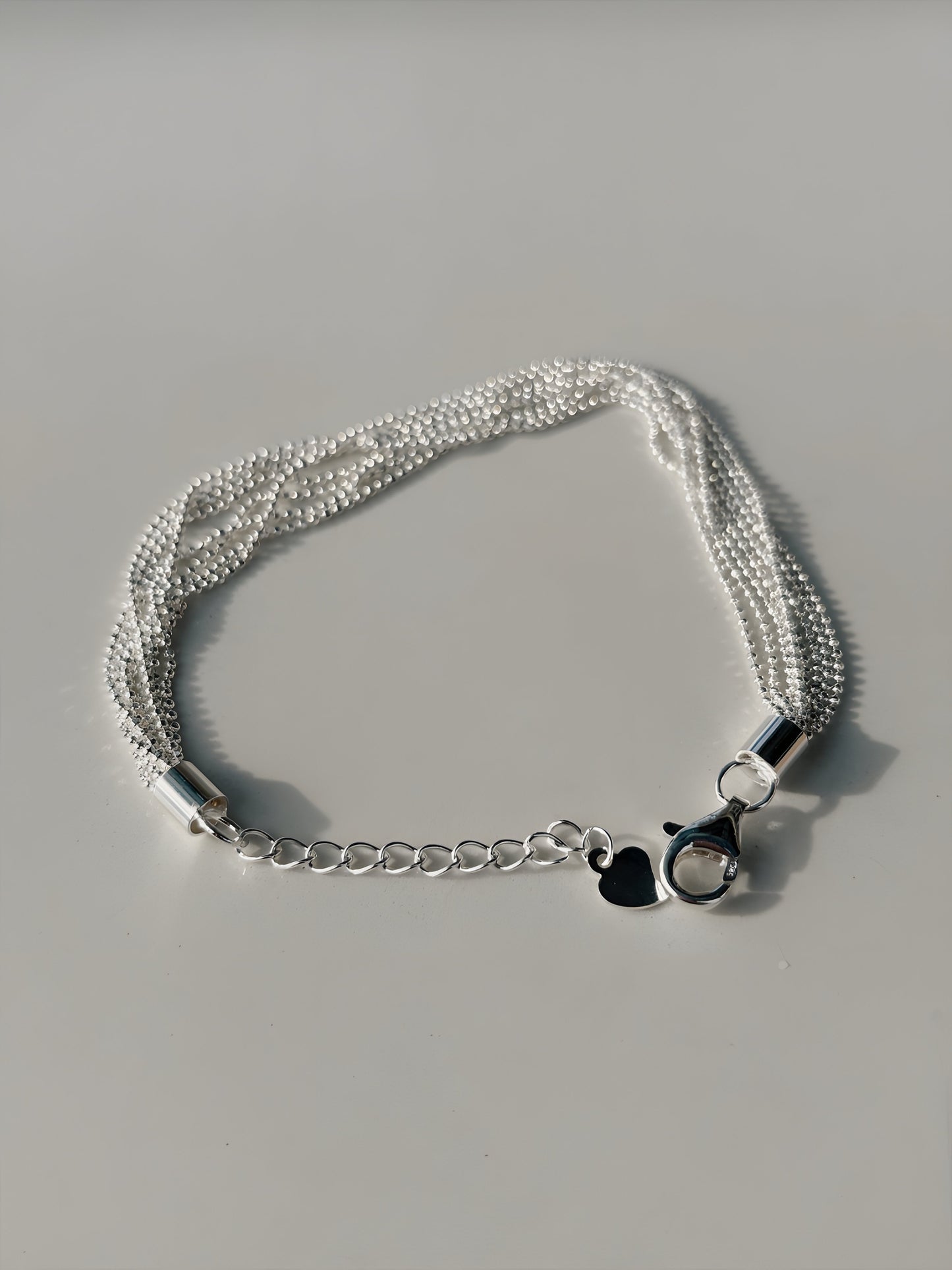 Minimalistic Strand Bracelet - 925 Silver & Rhodium Plated