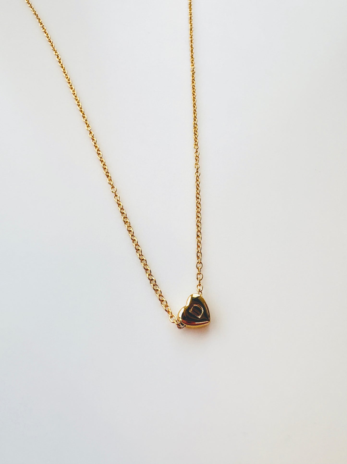 Dainty Heart Letter Necklace
