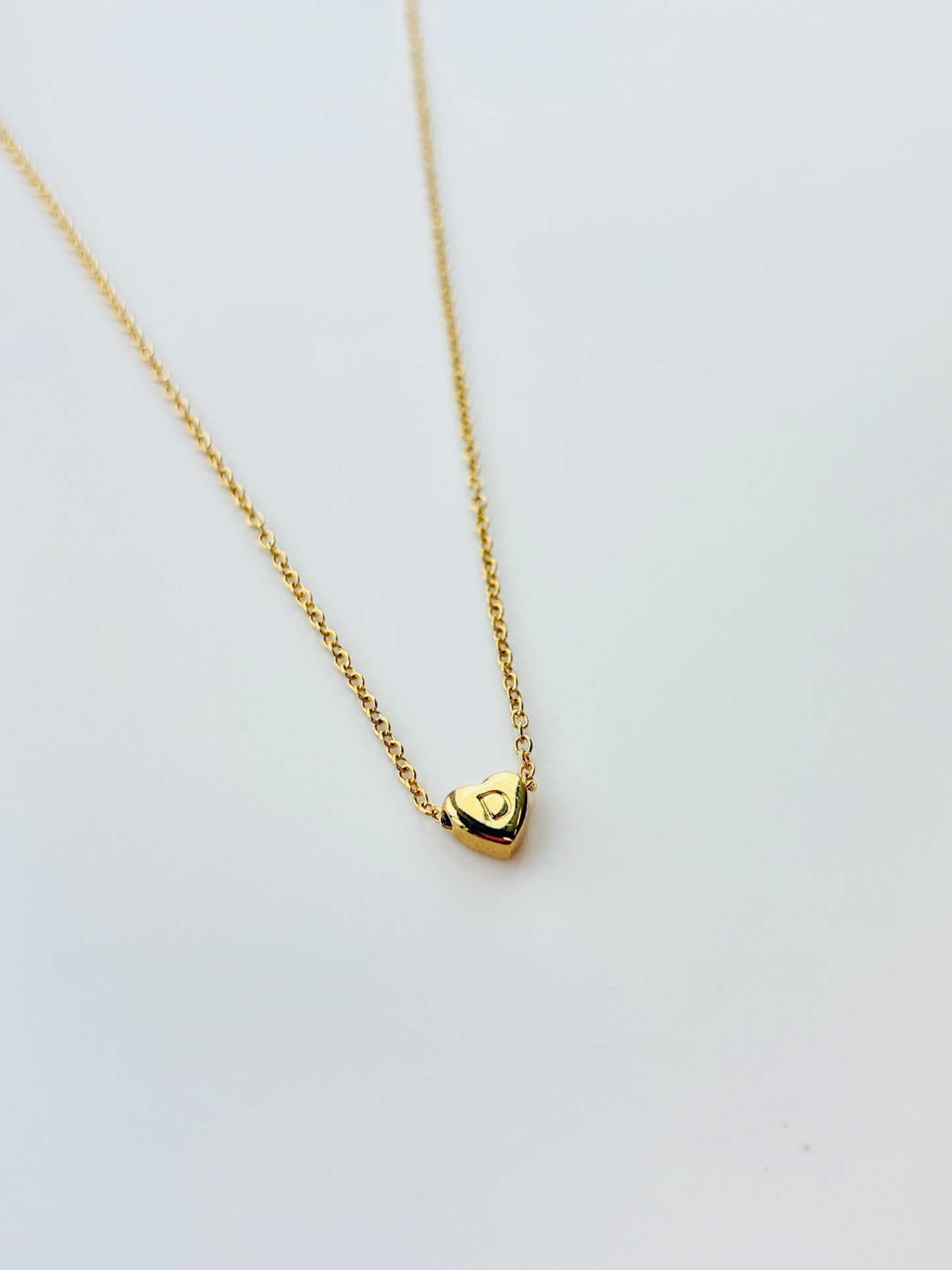Dainty Heart Letter Necklace