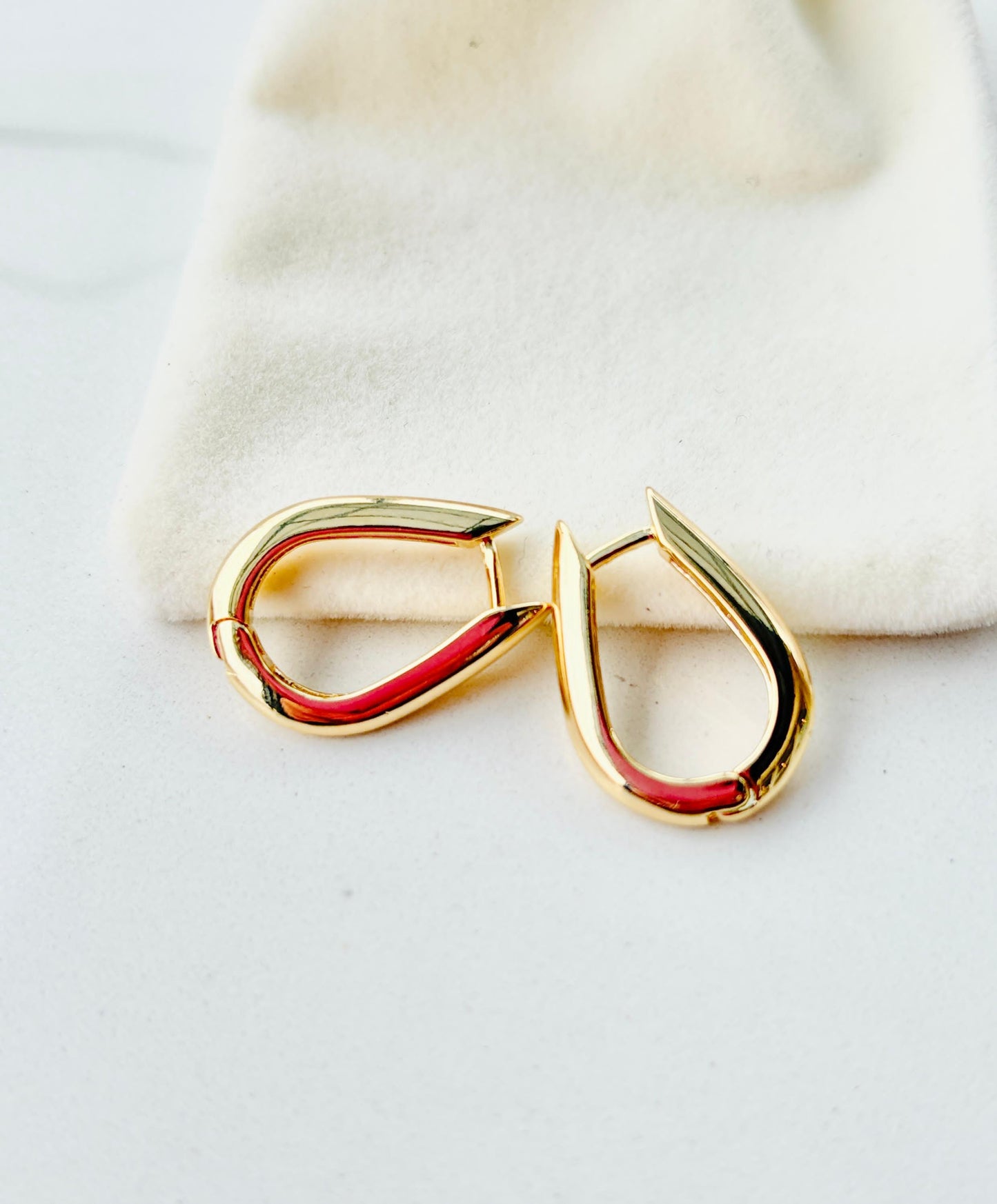 18k Gold Filled Large U Shaped Hoop Earrings