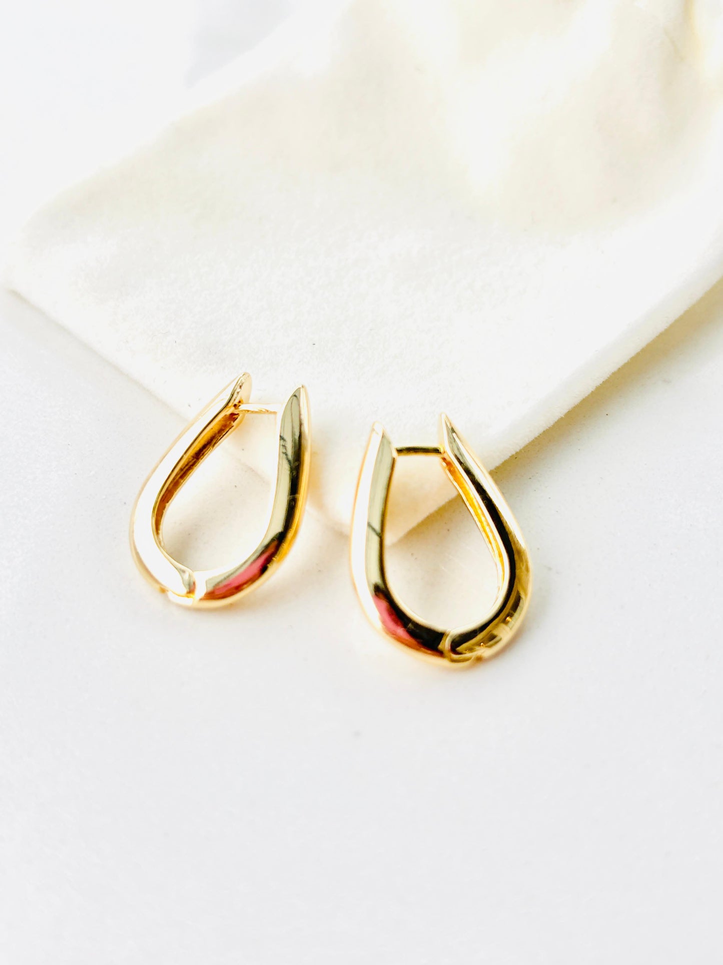 18k Gold Filled Large U Shaped Hoop Earrings