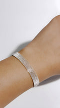 Minimalistic cluster Bracelet - 925 Silver & Rhodium Plated