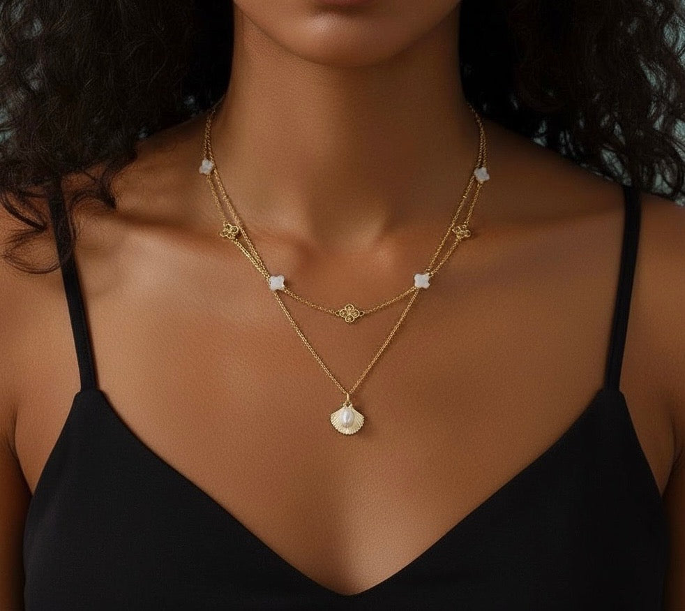 Timeless Pearl Shell Necklace