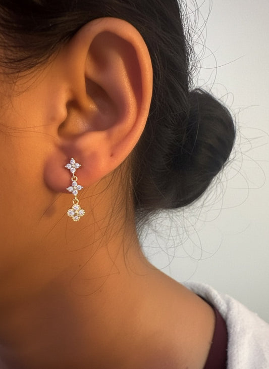 Dainty Flower Earring - Sterling Silver