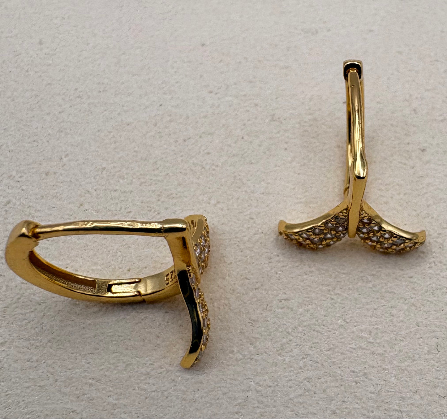 Sterling Silver Fish Tail Earring