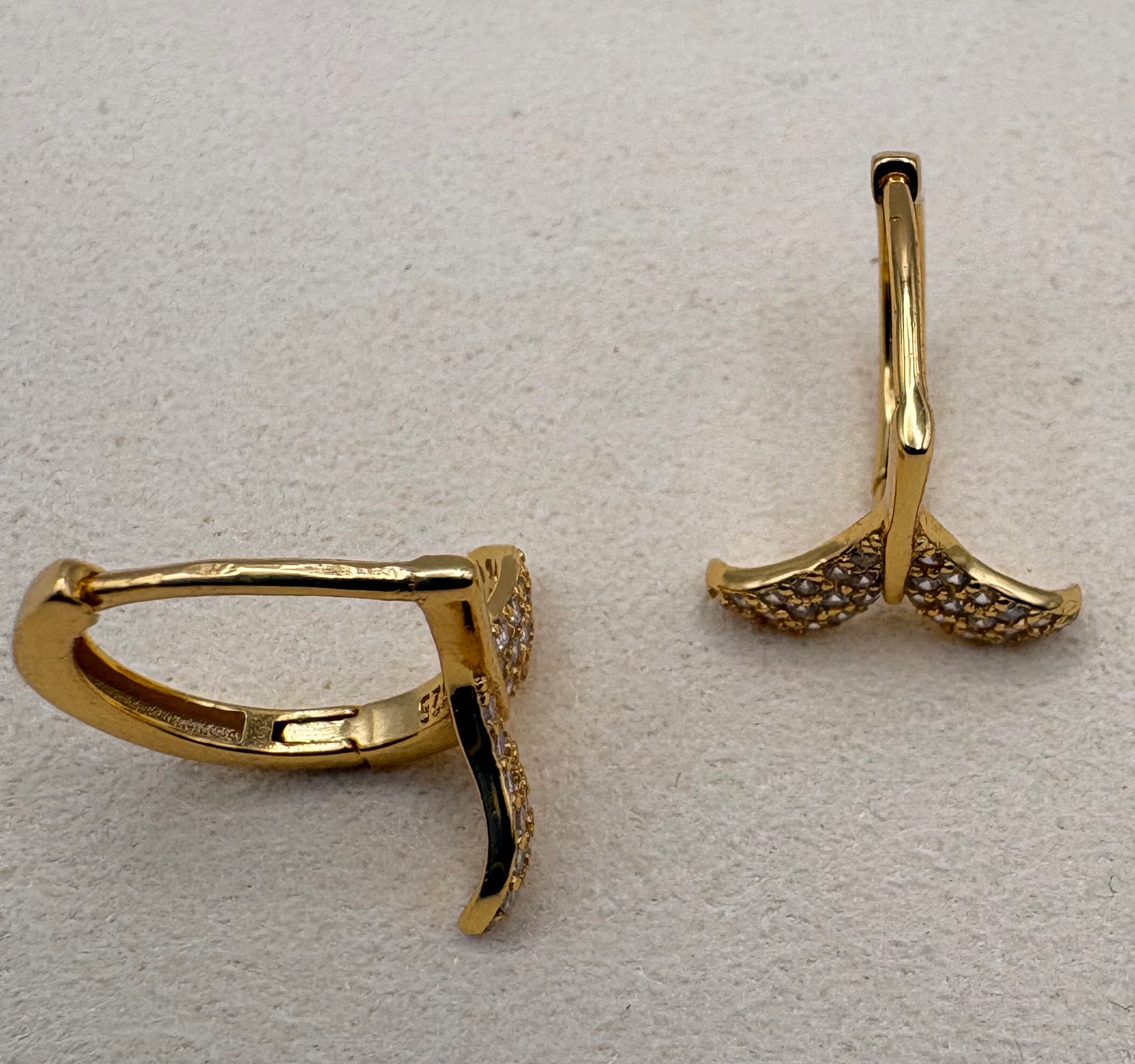 Sterling Silver Fish Tail Earring
