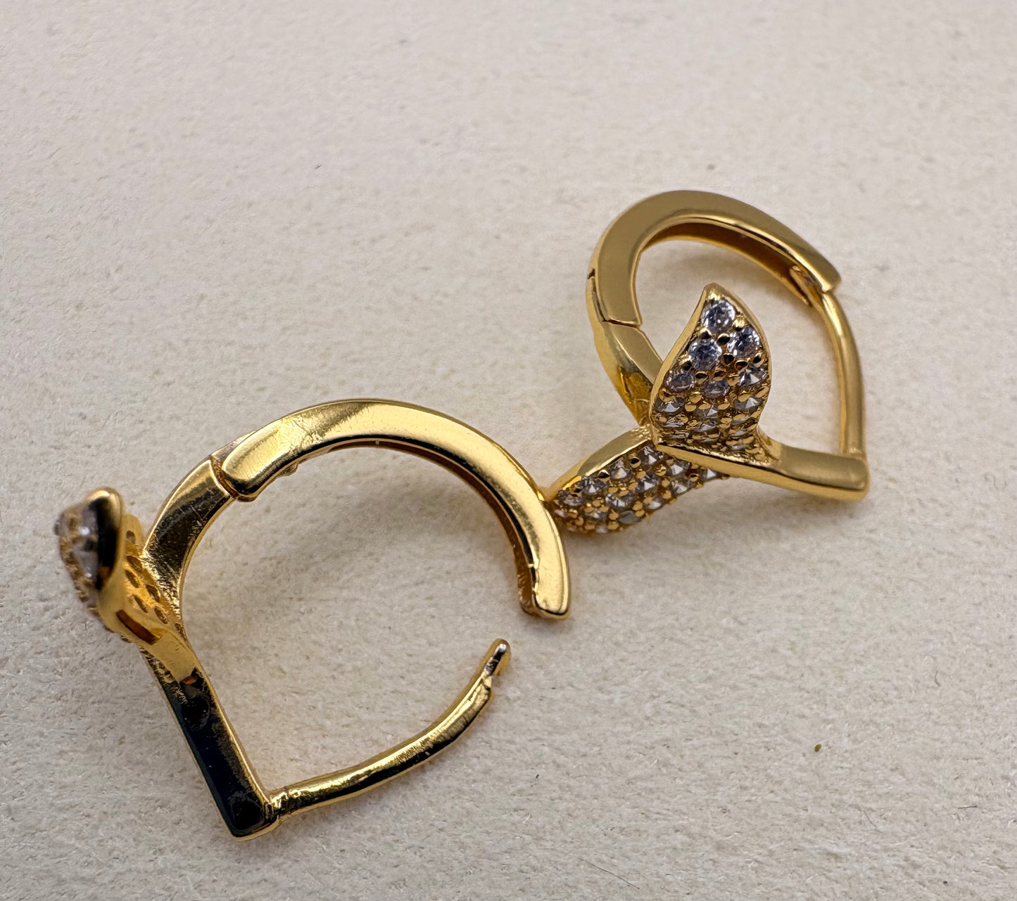 Sterling Silver Fish Tail Earring