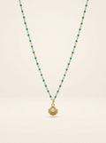Beaded Shell Pendant Necklace