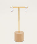Button Pearl Drop Earring