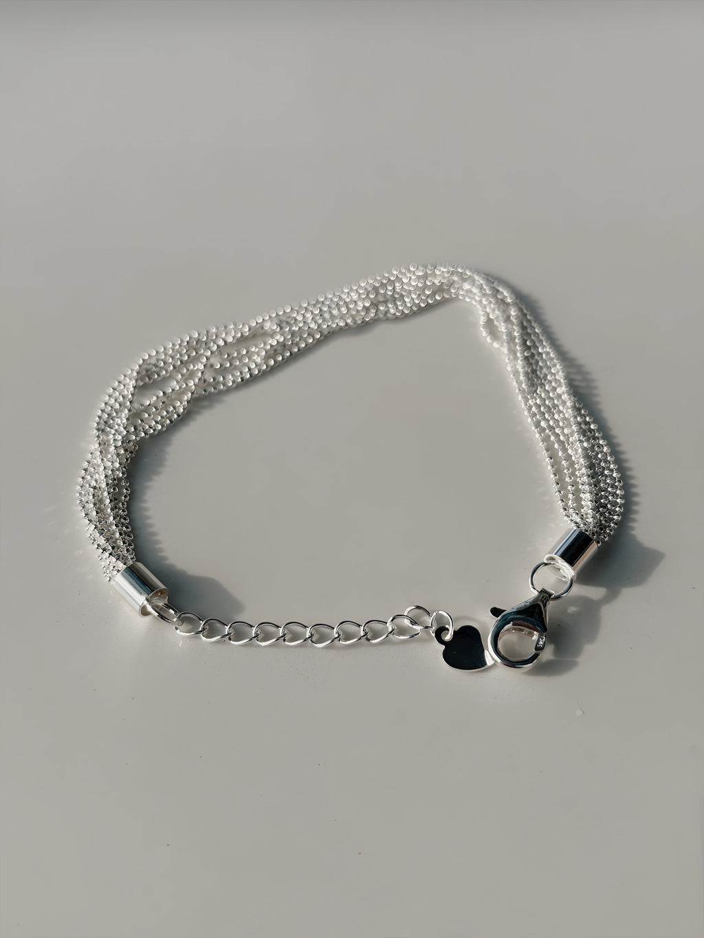 Minimalistic cluster Bracelet - 925 Silver & Rhodium Plated