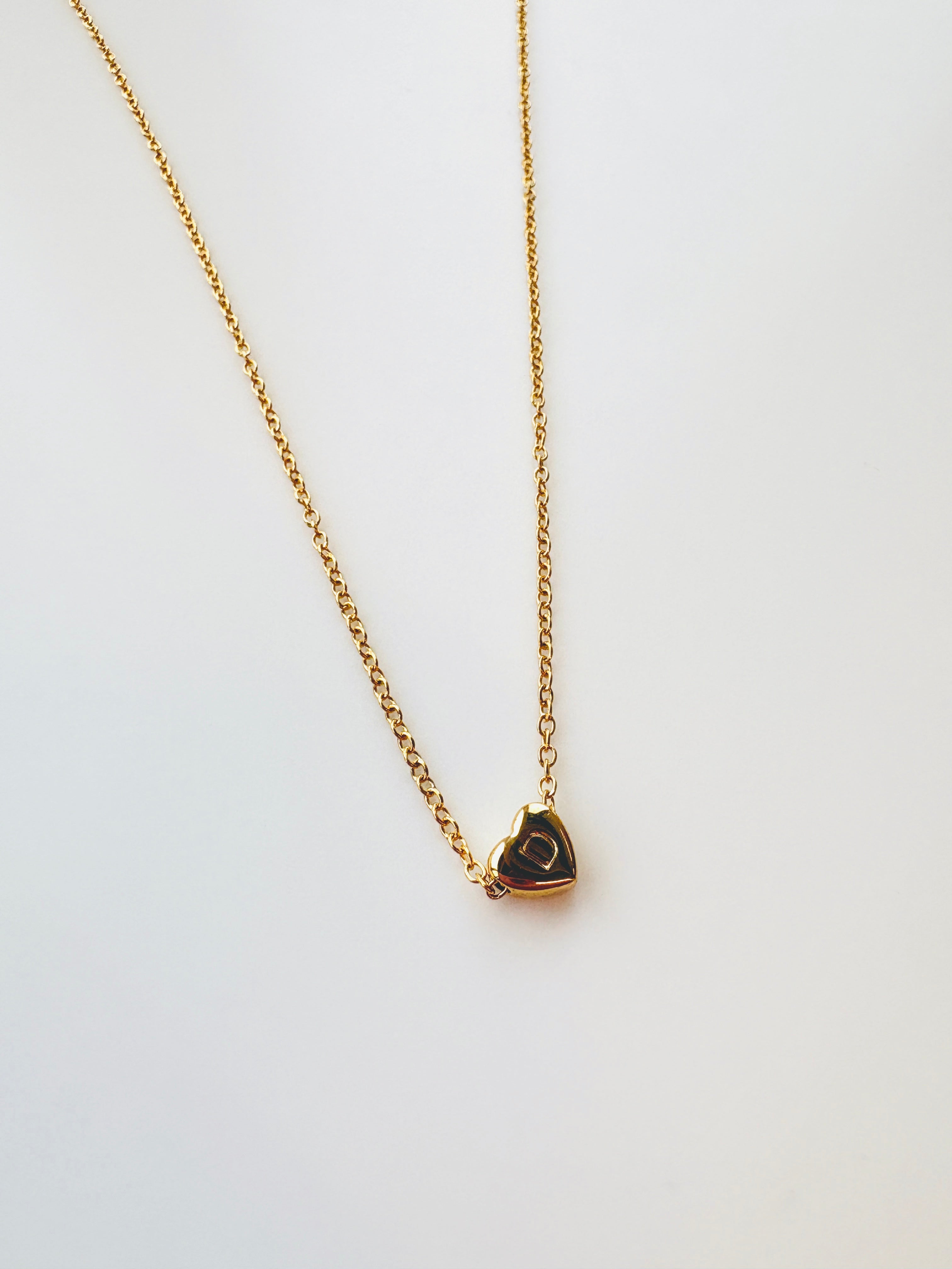 Dainty Heart Letter Necklace