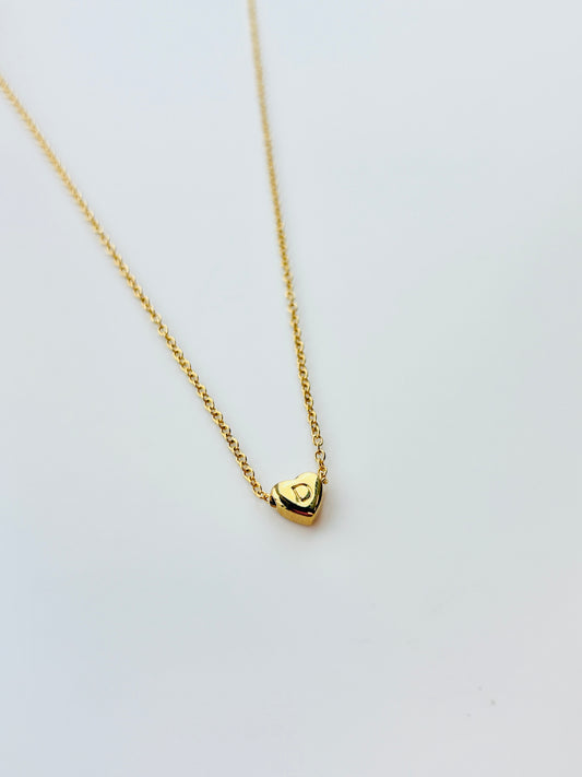 Dainty Heart Letter Necklace