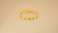 Zircon clover hollow outline bangle