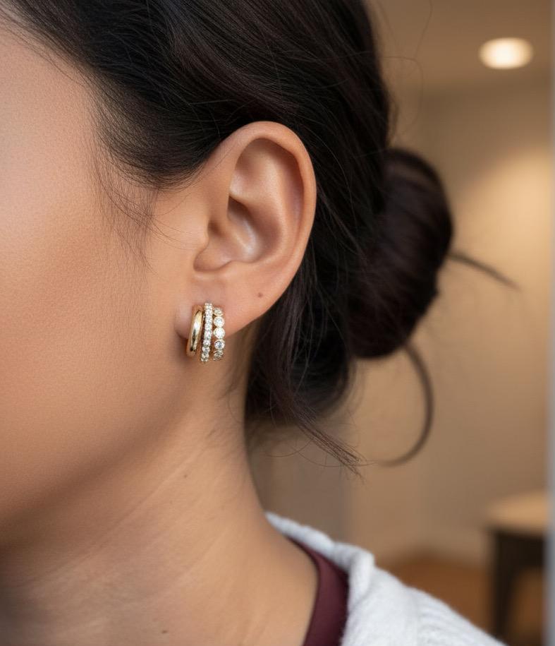 Sapphire Hoop Earring